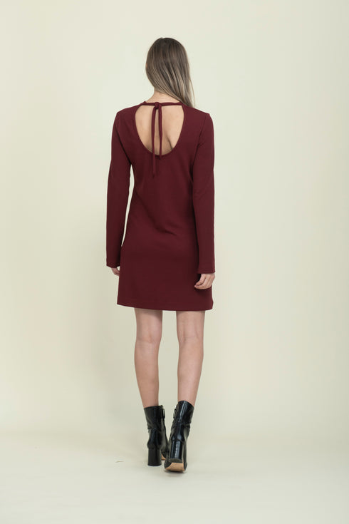 Katie-Reversible Tie Neck Dress